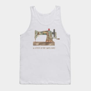 Steampunk Sewing Machine Tank Top